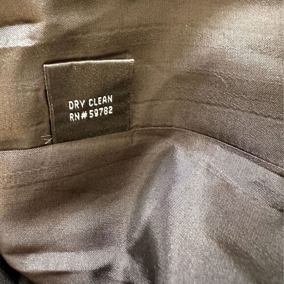 Adrianna Papell Satin Dress Pleated Color Block Black Tan 10 - Picture 10 of 12